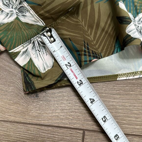 Hurley 2.5” High Waist Vintage Palm Pine Grove Print Swim Boardshorts Size XS - Picture 10 of 12